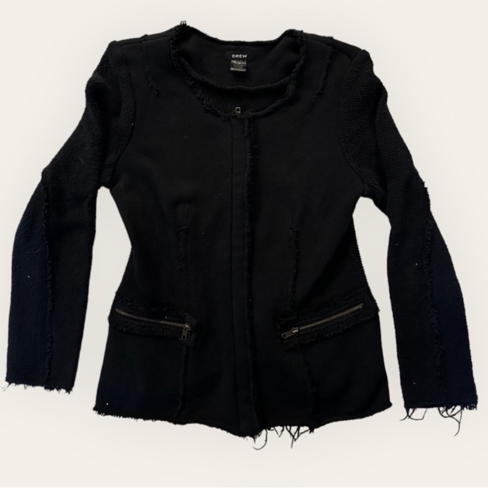 DREW BLAZER WITH FRAYED DETAILS (M)